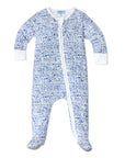 Joy Street Cape Cod Zip Baby Onesie, Blue