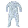Birth Flowers Zip Baby Onesie