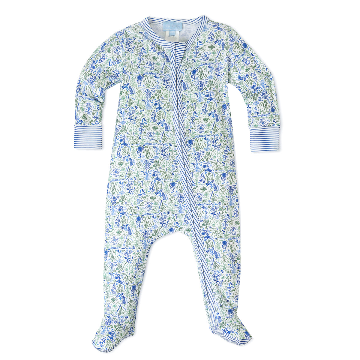 joy street onesie birth flowers print