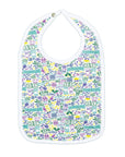 joy street baby round bib tennis 