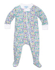 joy street tennis print baby zip onesie