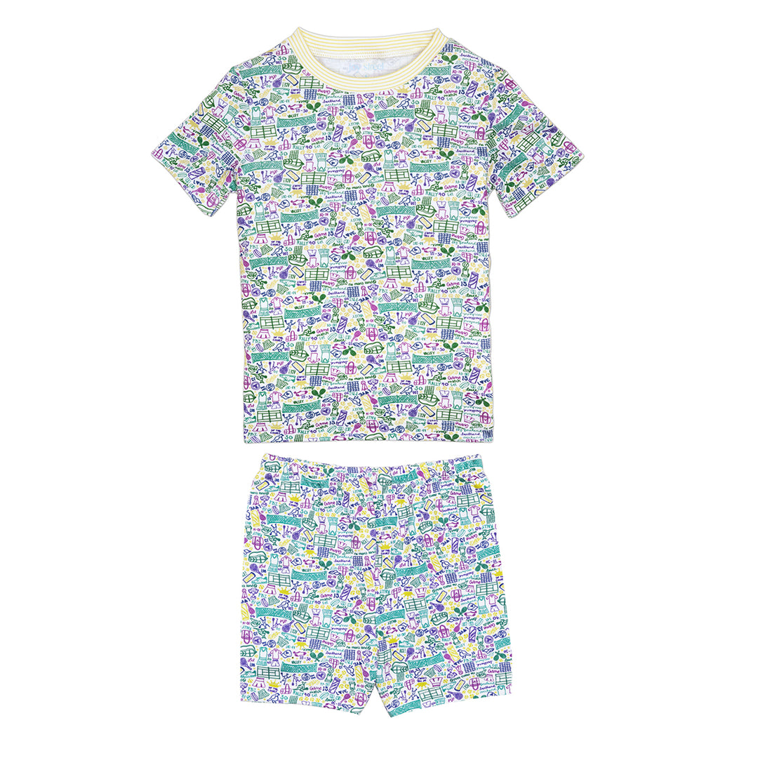 Joy Street Kids Tennis Short Pajama Set