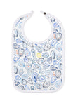 Joy Street Oyster Print Round Baby Bib