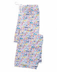 Jackson Hole print Joy Street Women's button down long pajama bottom, multi