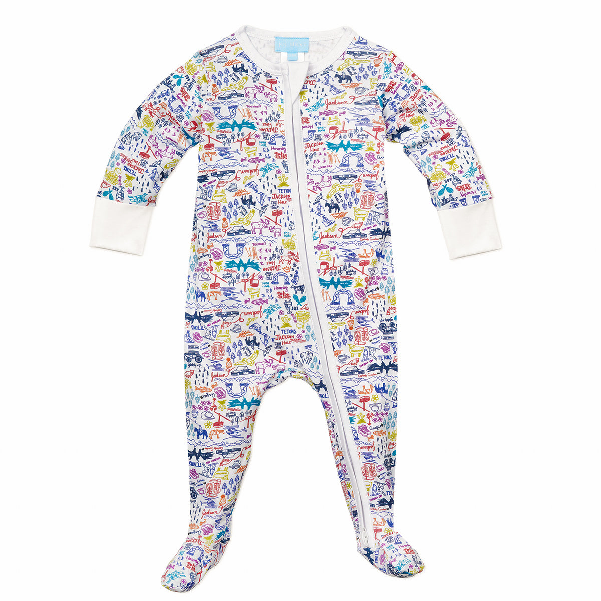 Joy Street Kids Jackson Hole Zip Onesie, multi