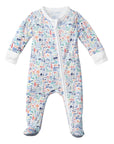 Joy Street Jersey Shore Print Baby Zip Onesie