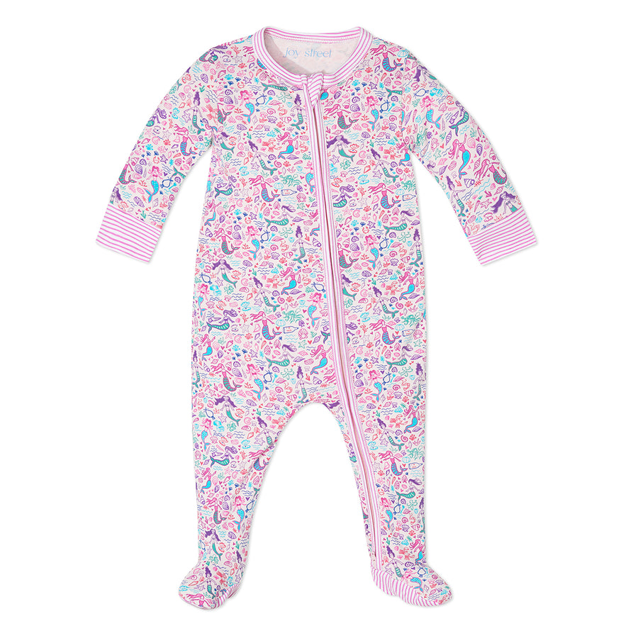 Mermaids Zip Baby Onesie