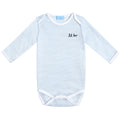 "Lil Bro" Short Sleeve Bodysuit in Light Blue Stripe