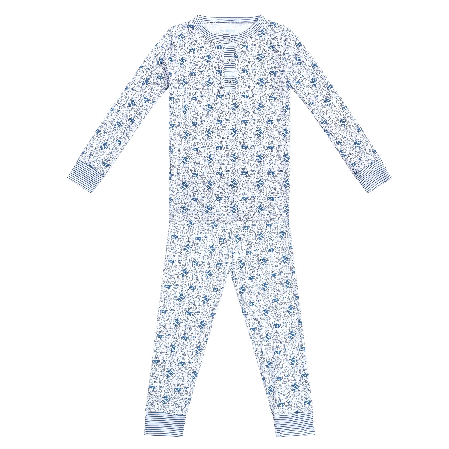 Farm Two Piece Kids Henley Pajamas