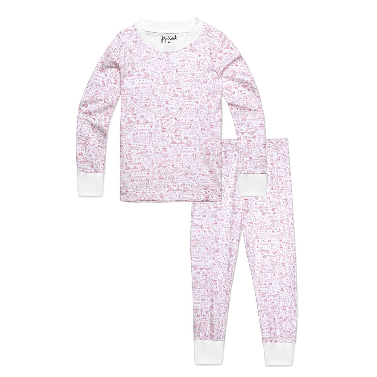 Joy Street Kids Boston Two Piece Pajamas, Pink