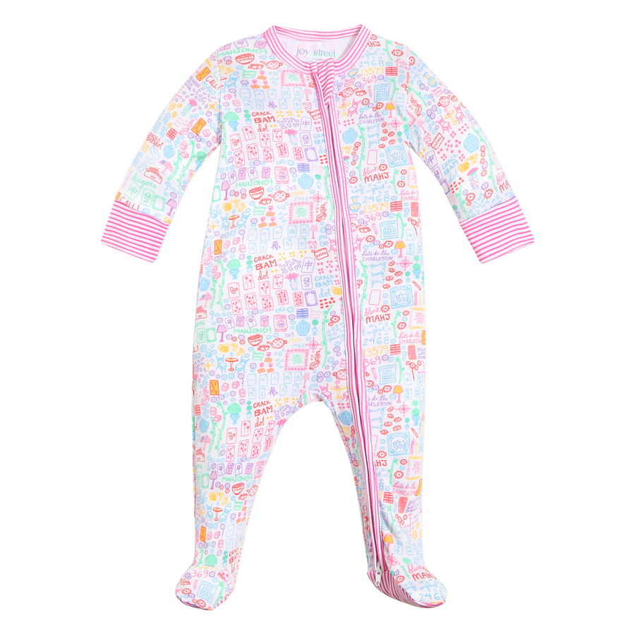 Mahjong Zip Baby Onesie