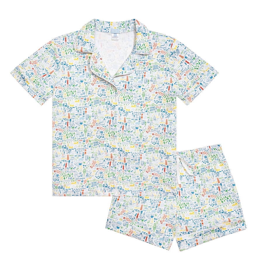 Maine Women’s Button Front Short Pajama Set