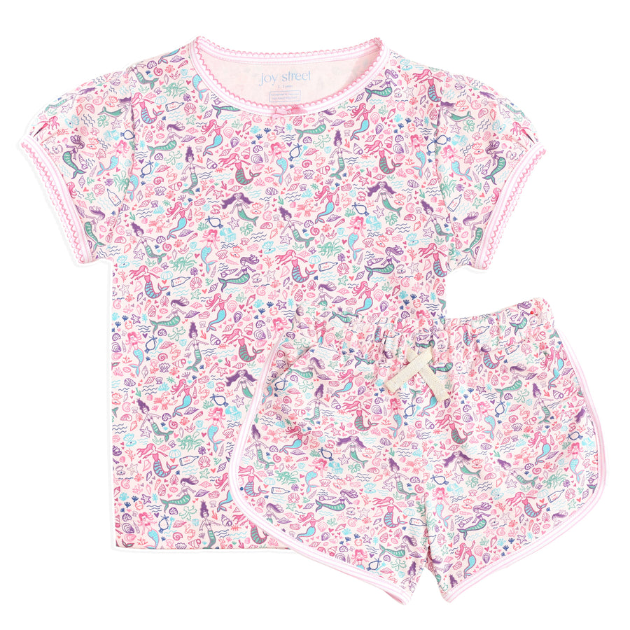 Mermaids Puff Sleeve Kids Camp Set