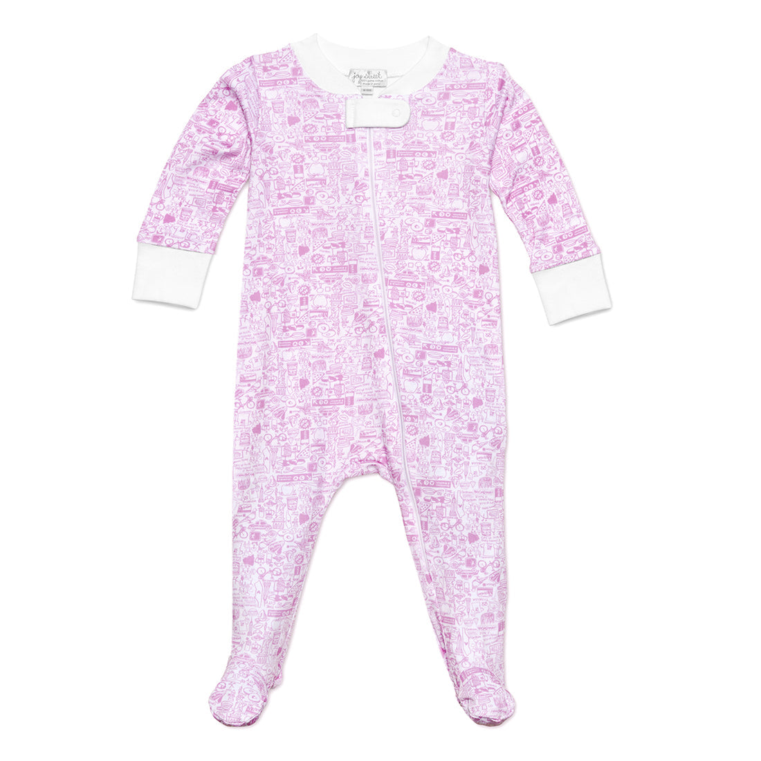 New York City Pink Zip Onesie Joy Street