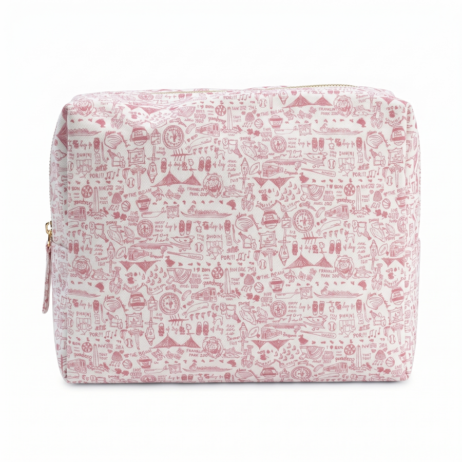 Pink Boston Large Travel Pouch