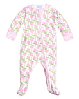 Pink Hydrangeas Zip Baby Onesie