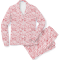 St. Lawrence Women's Button Front Long Pajama Set