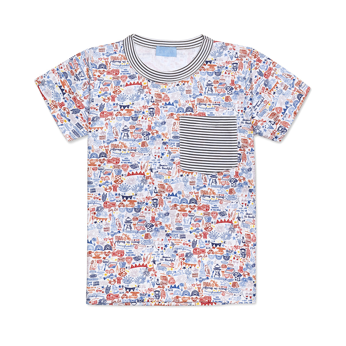 Joy Street Kids USA Boys Pocket Tee