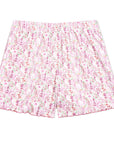 Pink Birth Flowers Women’s Scallop Short Pajama Set