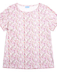 Pink Birth Flowers Women’s Scallop Short Pajama Set