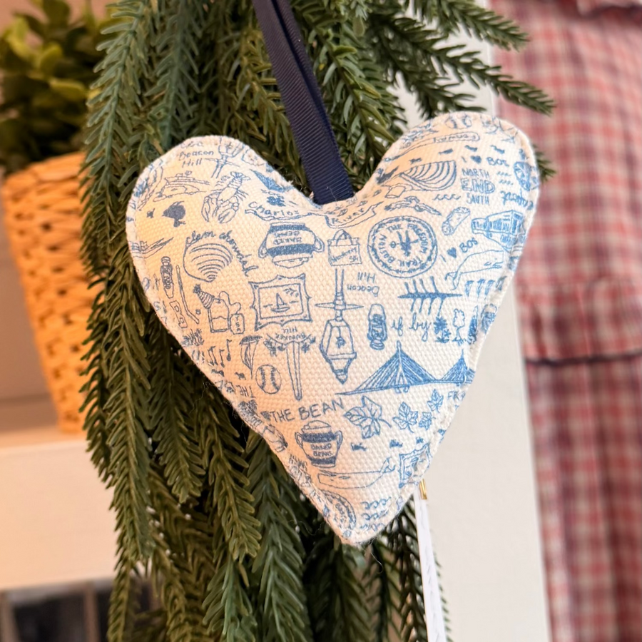 Boston Heart Ornament