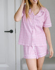 Palm Beach Women’s Button Front Short Pajama Set
