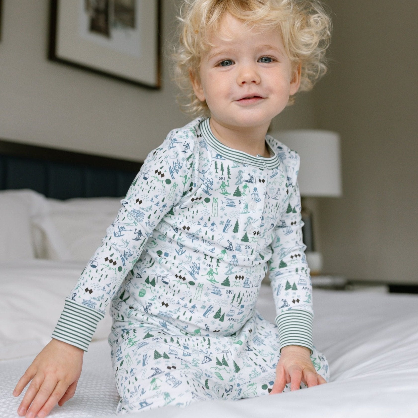 Joy Street Après Ski Two Piece Kids Henley Pajamas