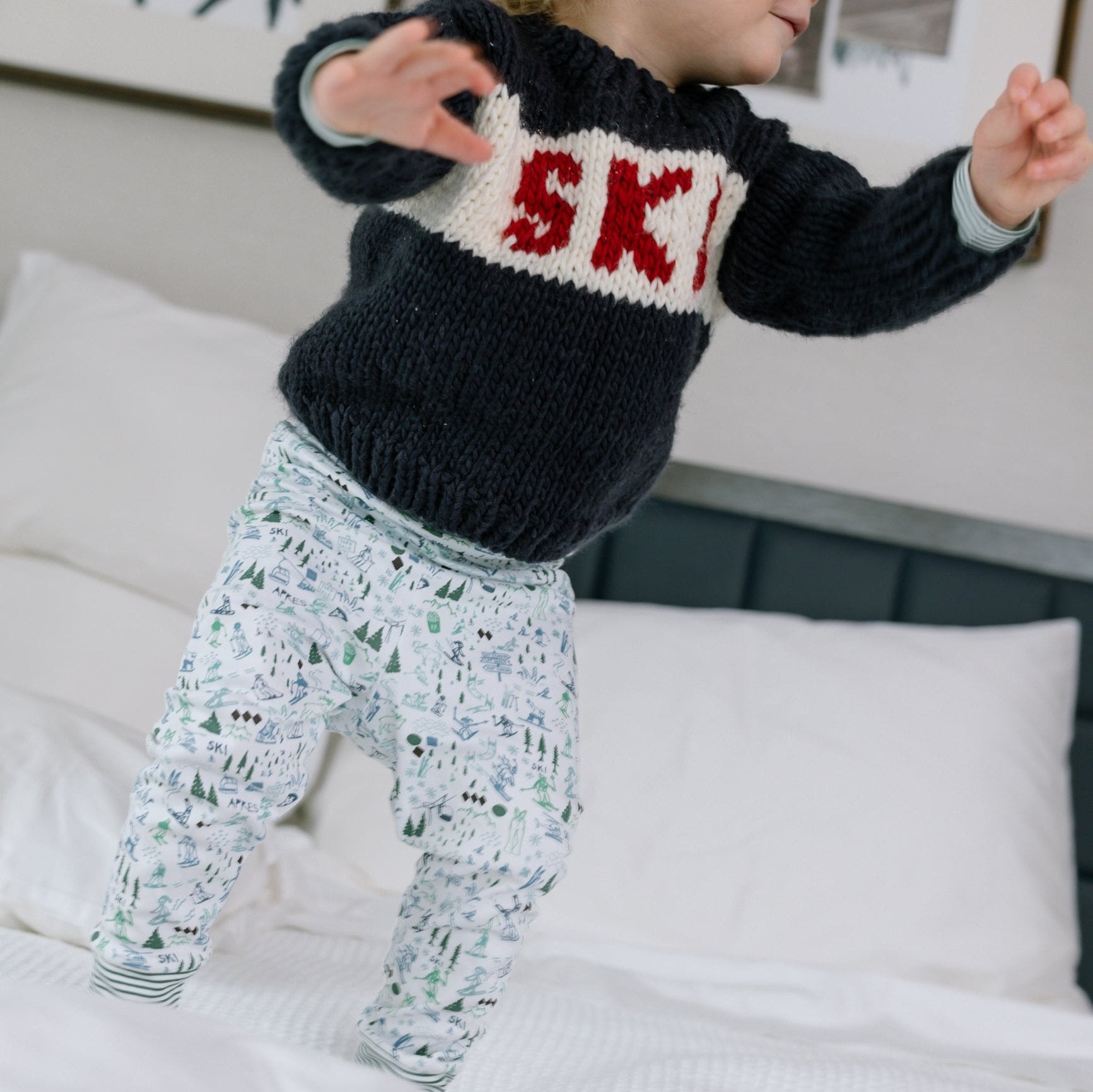 Joy Street Après Ski Two Piece Kids Henley Pajamas-6