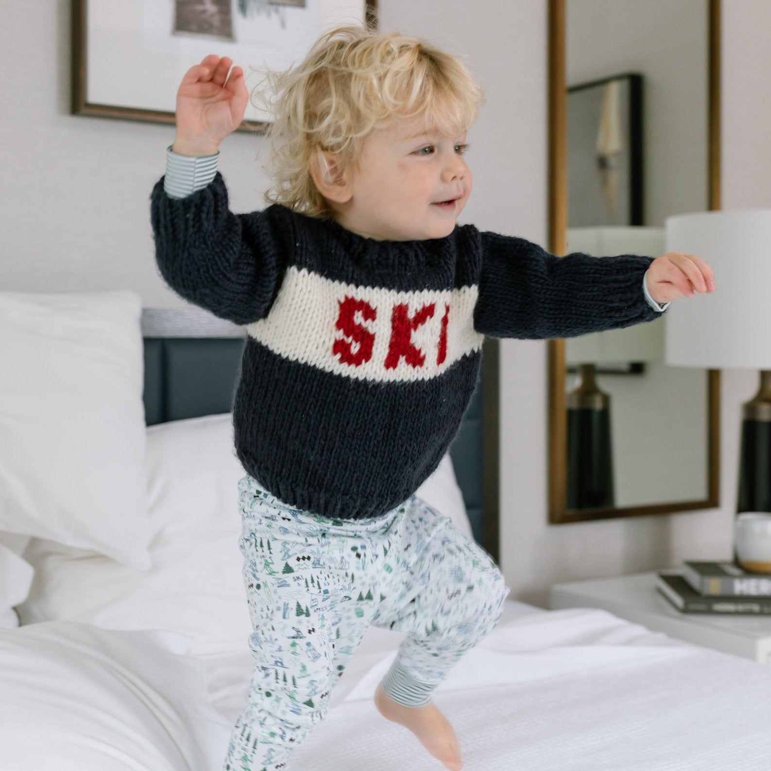 Joy Street Après Ski Two Piece Kids Henley Pajamas