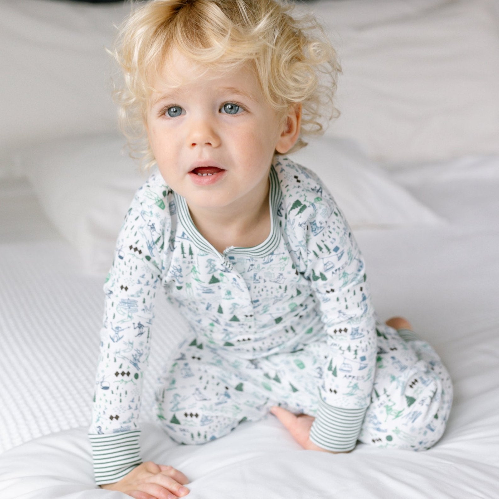 Joy Street Après Ski Two Piece Kids Henley Pajamas