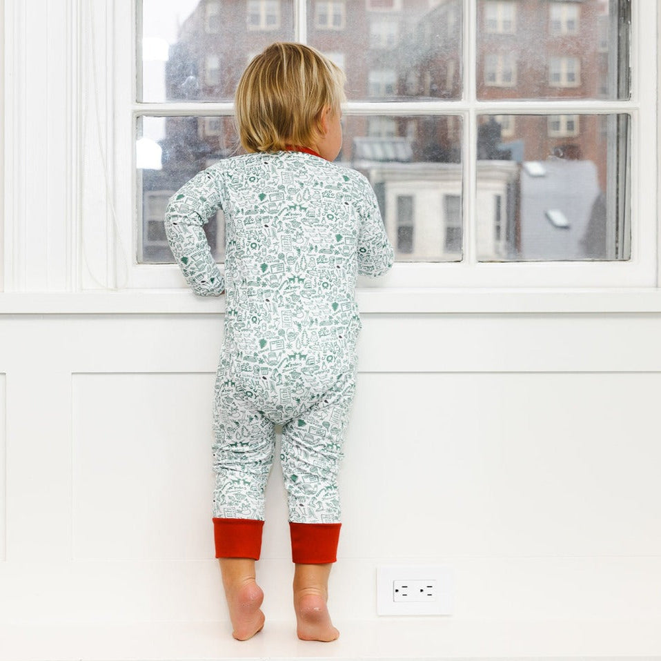 Joy Street Kids Christmas Zip Onesie