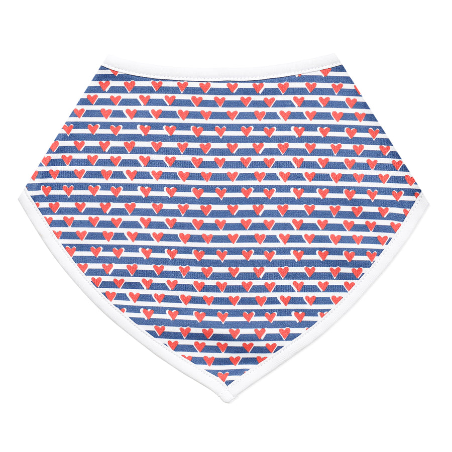 Sailor Hearts Baby Bandana Bib