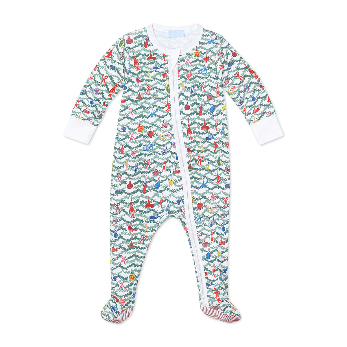 Joy Street Oh Christmas Tree Zip BAby Onesie