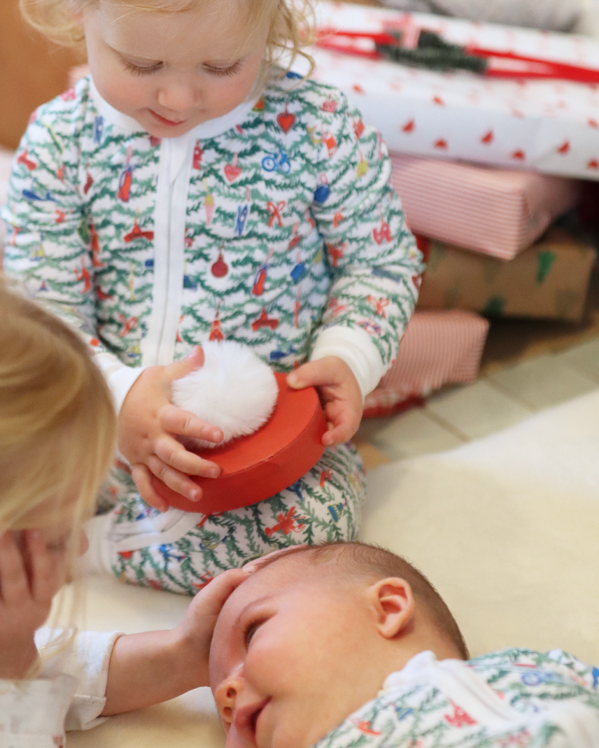 Joy Street Oh Christmas Tree Zip BAby Onesie