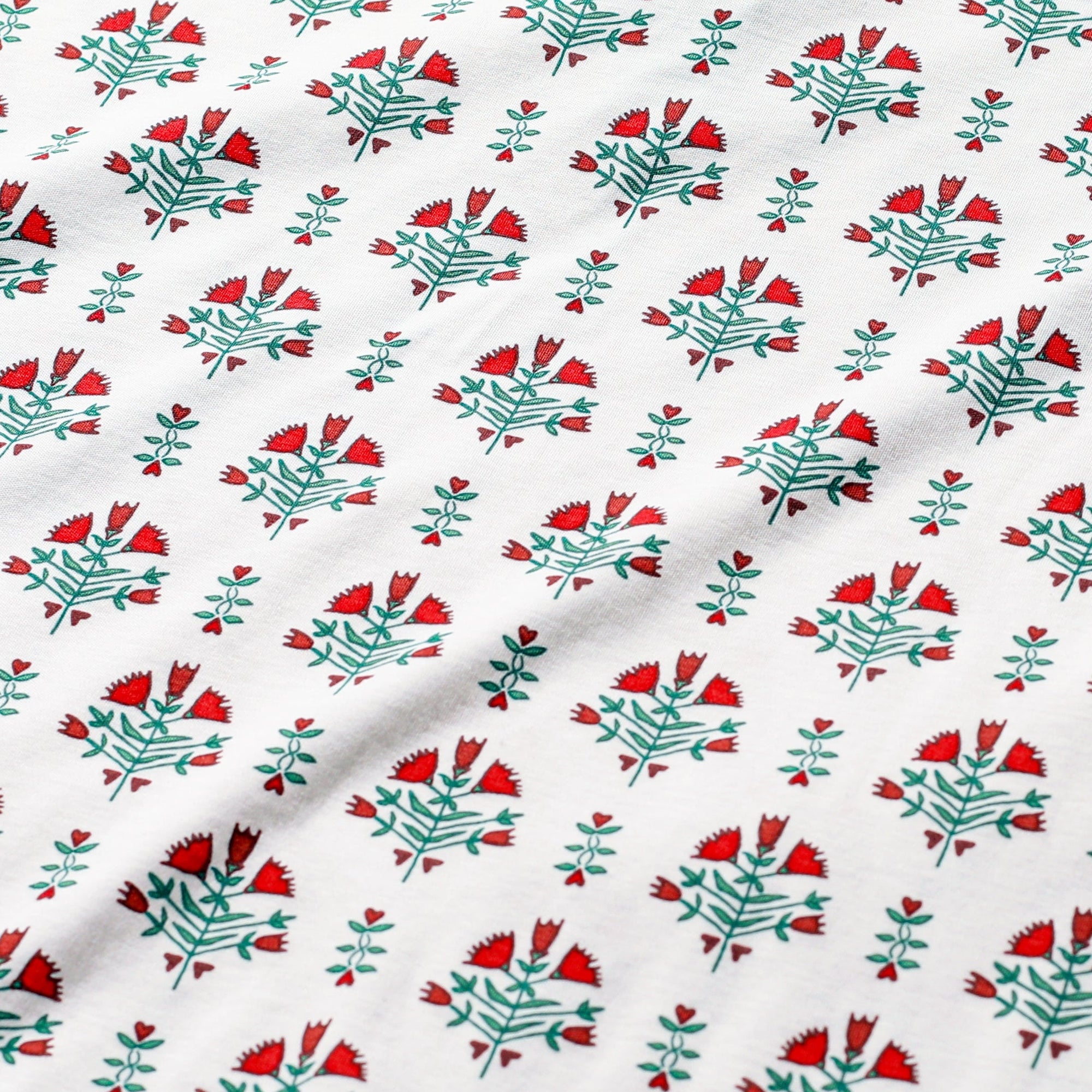 Joy Street Poinsettia Block Print