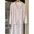 Mahjong Women’s Button Front Long Pajama Set