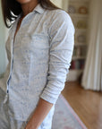 Chicago Women's Button Front Long Pajama Set