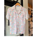 Mahjong Women’s Button Front Short Pajama Set
