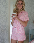 Shell Paisley Women’s Button Front Short Pajama Set