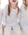 charleston two piece pajama on model