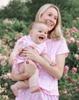 Pink Birth Flowers Ruffle Bubble
