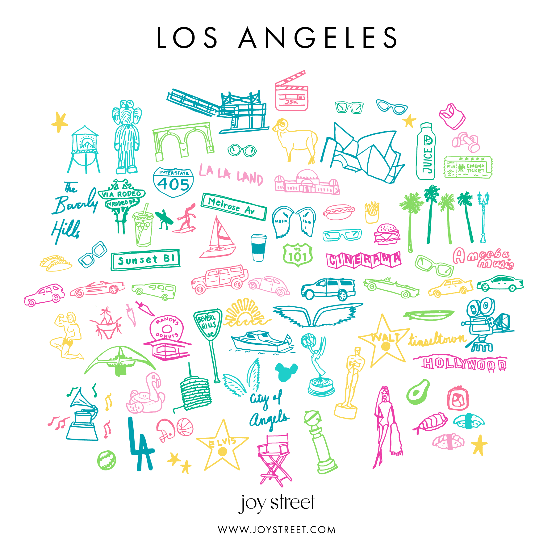 Los Angeles Print Card