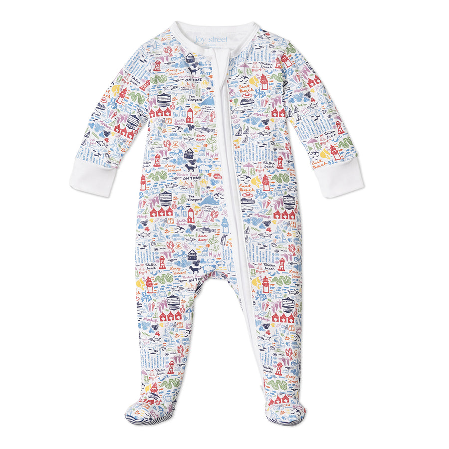 Martha's Vineyard Zip Baby Onesie