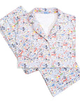 Jersey Shore Women’s Button Front Long Pajama Set