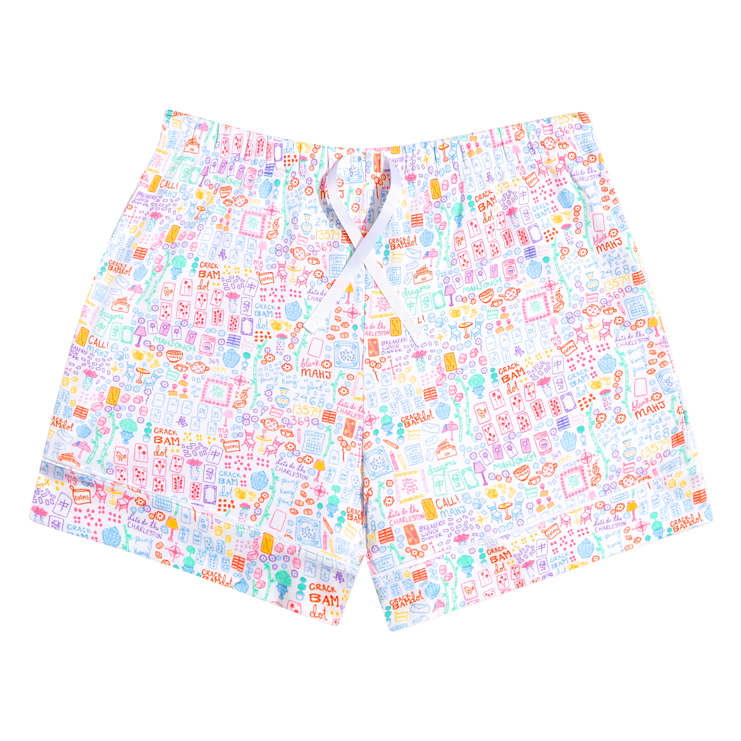 Mahjong Women's Button Front Short Pajama Set | Joy Street