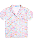 Mahjong Women’s Button Front Short Pajama Set
