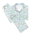 Maine Women's Button Front Long Pajama Set
