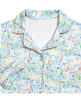 Maine Women's Button Front Long Pajama Set