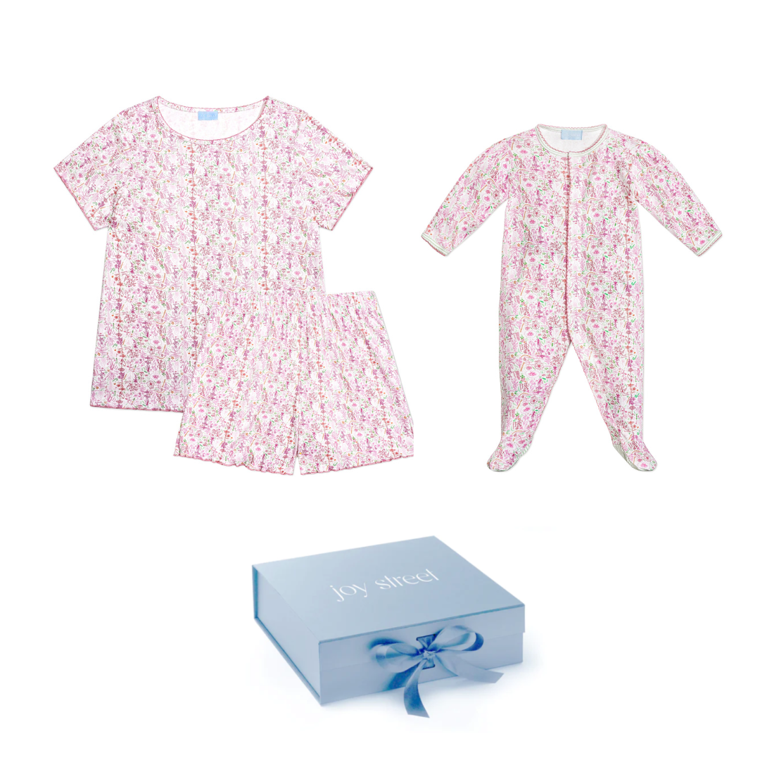 Pink Birth Flowers Mommy &amp; Me Gift Set