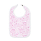 New York City baby bib, pink